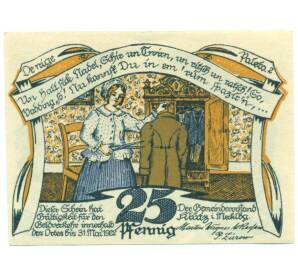 25 пфеннигов 1922 года Германия — город Клюц (Нотгельд) — Фото №2