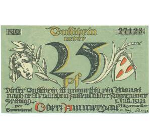 25 пфеннигов 1921 года Германия — община Обераммергау (Нотгельд) — Фото №1