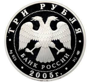 3 рубля 2005 года СПМД «Памятники архитектуры России — Новосибирский Государственный академический театр оперы и балета» — Фото №2