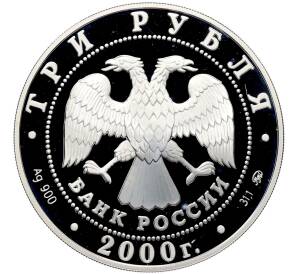 3 рубля 2000 года ММД «Чемпионат Европы по футболу 2000» — Фото №2