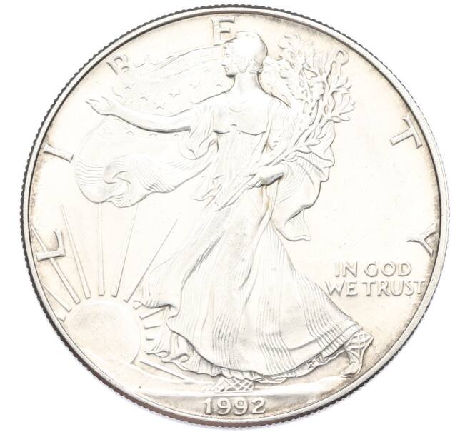 Монета 1 доллар 1992 года США «Шагающая Свобода» (Артикул: T11-51555) — Фото №1
