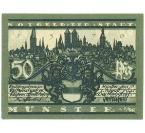 50 пфеннигов 1921 года Германия — город Мюнстер (Нотгельд) — Фото №2