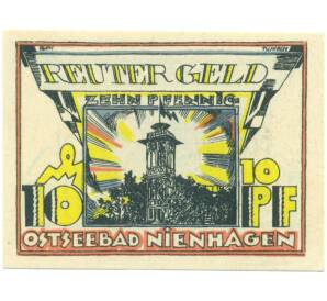 10 пфеннигов 1922 года Германия — община Нинхаген (Нотгельд) — Фото №2