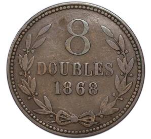 8 дублей 1868 года Гернси