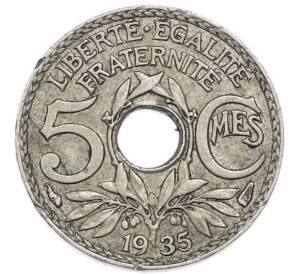 5 сантимов 1935 года Франция