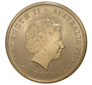 1 доллар 2013 года Австралия «Детеныши диких животных — Вомбат» — Фото №2