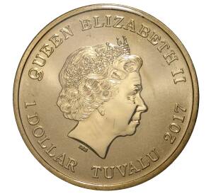 1 доллар 2017 года Тувалу «Китайский новый год 2017» — Фото №2