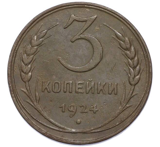 Монета 3 копейки 1924 года (Артикул: K12-91776) — Фото №1