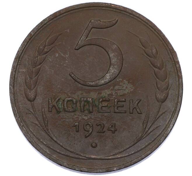 Монета 5 копеек 1924 года (Артикул: K12-91790) — Фото №1