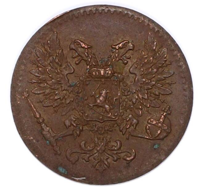 Монета 1 пенни 1917 года Русская Финляндия — Орел без корон (Временное правительство) (Артикул: K7-4258) — Фото №2