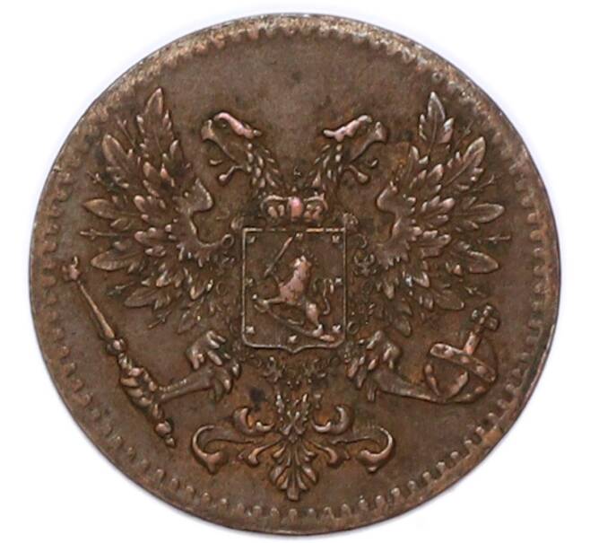 Монета 1 пенни 1917 года Русская Финляндия — Орел без корон (Временное правительство) (Артикул: K7-4259) — Фото №2