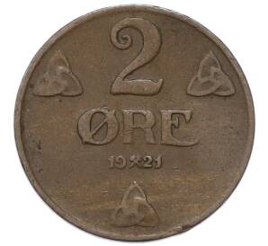 2 эре 1921 года Норвегия — Фото №1