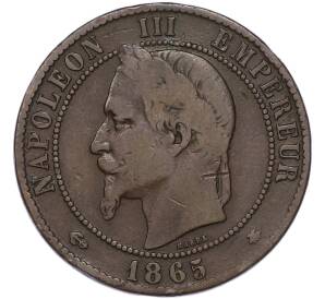 10 сантимов 1865 года A Франция — Фото №1