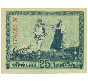 25 пфеннигов 1917 года Германия — город Нидерланштайн (Нотгельд) — Фото №1