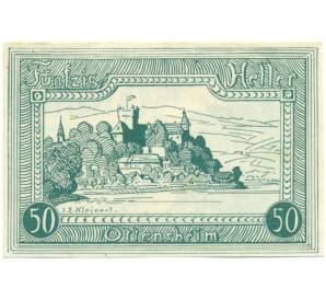 50 геллеров 1920 года Австрия — община Оттенсхайм (Нотгельд) — Фото №2