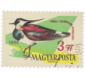 Почтовая марка 3 форинта 1961 года Венгрия «Птицы — Чибис» — Фото №1