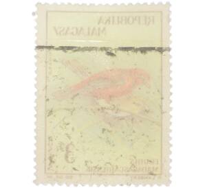 Почтовая марка 3 франка 1963 года Мадагаскар «Птицы — Мадагаскарский фоди»