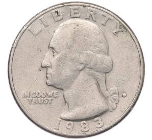1/4 доллара (25 центов) 1983 года D США — Фото №1