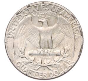 1/4 доллара (25 центов) 1964 года D США — Фото №2