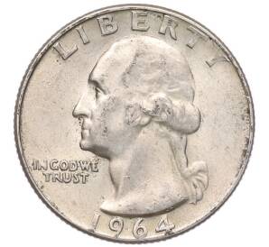 1/4 доллара (25 центов) 1964 года D США — Фото №1