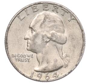 1/4 доллара (25 центов) 1964 года D США — Фото №1