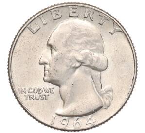 1/4 доллара (25 центов) 1964 года D США — Фото №1