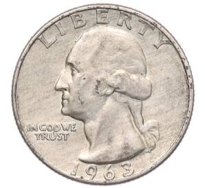 1/4 доллара (25 центов) 1963 года D США — Фото №1