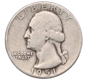 1/4 доллара (25 центов) 1951 года США — Фото №1
