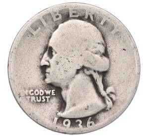 1/4 доллара (25 центов) 1936 года США — Фото №1