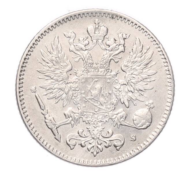 Монета 50 пенни 1917 года S Русская Финляндия — Орел с коронами (Артикул: T11-53100) — Фото №2