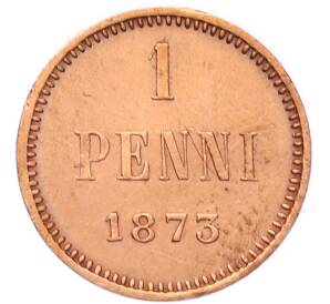 1 пенни 1873 года Русская Финляндия — Фото №1