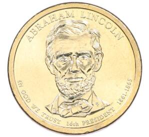 1 доллар 2010 года (P) США «16-й президент США Авраам Линкольн»
