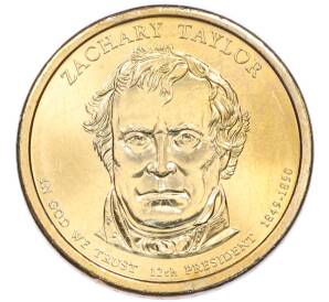 1 доллар 2009 года (P) США «12-й президент США Закари Тейлор»