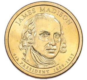 1 доллар 2007 года (P) США «4-й президент США Джеймс Мэдисон»