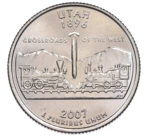 1/4 доллара (25 центов) 2007 года D США «Штаты и территории — Юта»