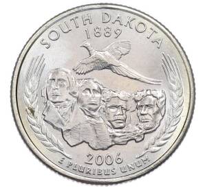 1/4 доллара (25 центов) 2006 года P США «Штаты и территории — Северная Дакота»