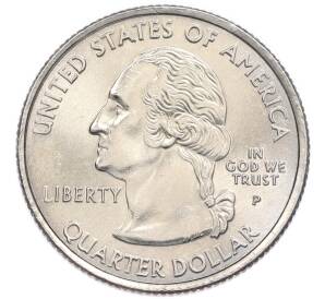 1/4 доллара (25 центов) 2002 года P США «Штаты и территории — Индиана» — Фото №2
