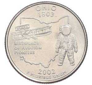 1/4 доллара (25 центов) 2002 года P США «Штаты и территории — Огайо» — Фото №1
