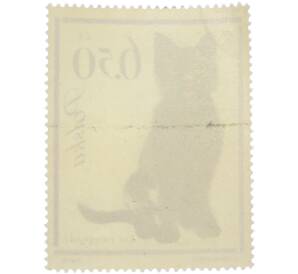 Почтовая марка 6.50 злотых 1964 года Польша «Кошки — Европейская короткошерстная кошка» — Фото №2