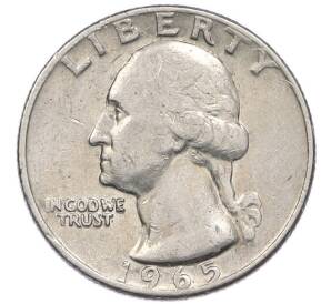 1/4 доллара (25 центов) 1965 года США