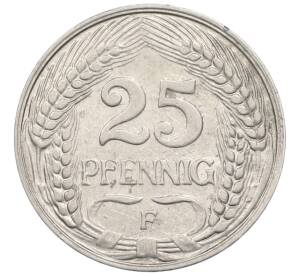 25 пфеннигов 1912 года F Германия — Фото №1