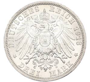 3 марки 1913 года Германия (Пруссия) «25 лет правлению Вильгельма II» — Фото №2