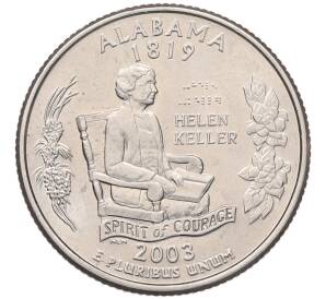 1/4 доллара (25 центов) 2003 года P США «Штаты и территории — Алабама»