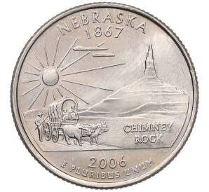 1/4 доллара (25 центов) 2006 года P США «Штаты и территории — Небраска»