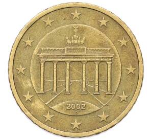 50 евроцентов 2002 года D Германия