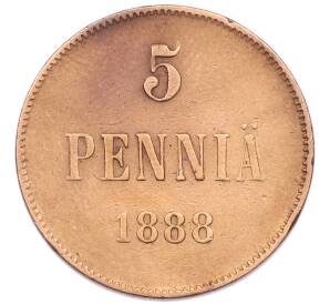 5 пенни 1888 года Русская Финляндия