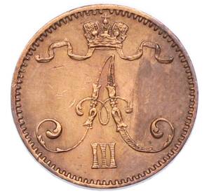 1 пенни 1893 года Русская Финляндия — Фото №2
