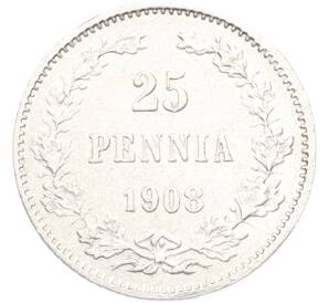 25 пенни 1908 года Русская Финляндия — Фото №1