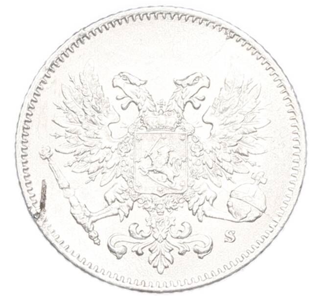 Монета 25 пенни 1917 года Русская Финляндия — Орел без корон (Временное правительство) (Артикул: T11-53828) — Фото №2
