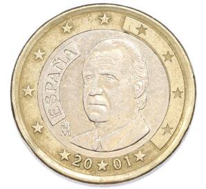 1 евро 2001 года Испания — Фото №1